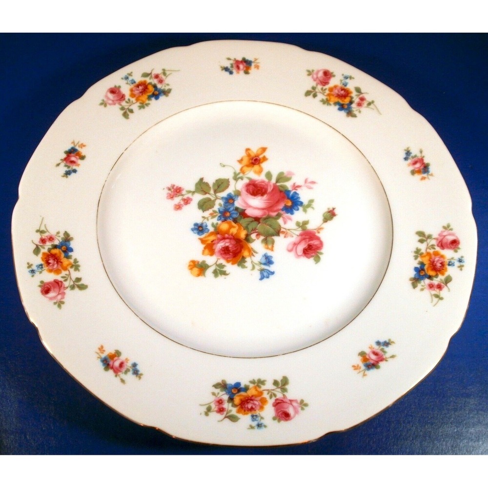 3 Lohengrin Eschenbach Dinner Plates with Roses Bavaria